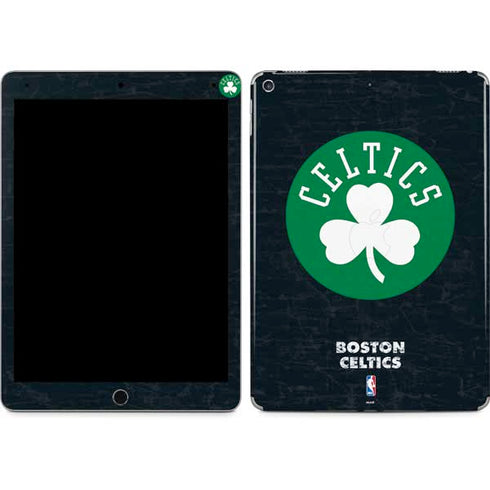 NBA Boston Celtics Black Secondary Logo iPad Skins